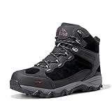 NORTIV 8 Men's Hiking Boots Waterproof Trekking Outdoor Mid Backpacking Mountaineering Shoes Size 10 M US BLACK JS19004M