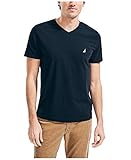 Nautica mens Nautica Men's J-class Logo V-neck T-shirt T Shirt, True Black, 3X-Large US