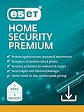 ESET Home Security Premium | Antivirus | 2024 Edition | 5 Devices | 1 Year| Password Manager | Privacy Protection | Ransomware | Anti-Theft | Digital Download [PC/Mac/Android]