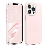 AOTESIER iPhone 13 Pro Max Phone Case, Liquld Silicone Case [Military Shockproof Protection] Anti-Scratch Soft Microfiber Lining Flexible Bumper Case for iPhone 13 Pro Max, 6.7 inch, Chalk Pink