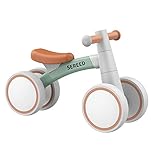 SEREED Baby Balance Bike for 1-2 Year Olds - 4 Wheels, First Bike for Toddlers, Birthday Gift (Green)