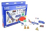 Daron Southwest Airlines Airport Playset with Die-Cast Metal Model Airplane with Plastic Parts, Cars and Transportation Toys for Kids Ages 3+