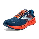 Brooks Men's Adrenaline GTS 22 Supportive Running Shoe - Blue/Light Blue/Orange - 10 Medium