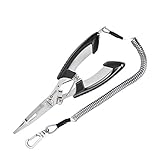 Booms Fishing H01 Small Fishing Pliers Scissors, Lightweight Stainless Steel Fishing Tools, Fishing Pliers for Freshwater