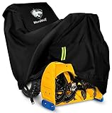 WardWolf Snow Blower Cover, Waterproof Heavy Duty 900D Snowblower Cover, Windproof, Sunproof with Air Vent, Fit Most Single-Stage or Two Stage Snow Blower, Black