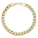 Reeds Men's Yellow Gold Curb Chain Bracelet, 8.5mm