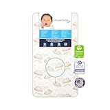Dream On Me Twilight 5” 2-in-1 Breathable Spring Coil Crib and Toddler Bed Mattress Firm, Plush with Reversible Design I Greenguard Gold and JPMA Certified, White