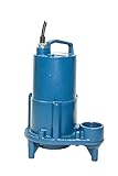 Barnes 101298 Model EHV412 Submersible Effluent Pump - High-Capacity, Cast Iron Vortex Impeller, 1/2 HP, 45-Foot Discharge Head, for Septic Tanks and Effluent Applications, Manual