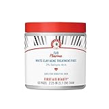 First Aid Beauty FAB Pharma White Clay Acne Treatment Pads 2% Salicylic Acid, Treatment for Breakouts, Whiteheads, Blackheads and Acne