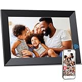 FRAMEO 10.1' Digital Picture Frame WiFi Smart Photo Frame Electronic Digital Picture Frames Load from Phone 1280x800 HD IPS Touch Screen,Auto-Rotate/Slideshow/Wall Mountable/Share Videos Photo-Black