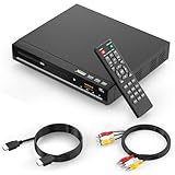 DVD Players for TV with HDMI, DVD Players That Play All Regions, Simple DVD Player for Elderly, CD Player for Home Stereo System, Included HDMI and RCA Cable