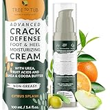 Tree to Tub Foot Cream for Dry Cracked Heels and Feet - Foot Lotion for Dry Cracked Feet, Non-Greasy Foot Moisturizer Urea Cream w/Softening Shea Cocoa Butter, Citrus Foot Care for Women & Men