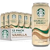 Starbucks Doubleshot Energy Drink Coffee Beverage, Vanilla, Iced Coffee, 15 fl oz Cans (12 Pack) (Packaging May Vary)