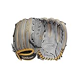 WILSON 2022 A2000 V125 12.5' Spin Control™ & SuperSkin™ Outfield Fastpitch Softball Glove - Left Hand Throw, Grey/Black/Gold