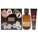 DSQUARED2 Wood for Men - 2 Pc Gift Set 3.4oz EDT Spray, 5.0oz Bath and Shower Gel, Packaging May Vary