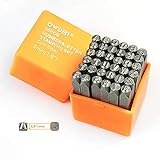 OWDEN Professional 36Pcs. Steel Metal Stamping Tool Set,(1/8”) 3mm,Steel Number and Letter Punch Set,Alloy Steel Made HRC 58-62 for Jewelry Craft Stamping.