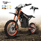 Electric-Dirt-Bike for Teens-Adults, Soleil01 2000W-21AH-37MPH Electric-Motorcycle, Mountain Bike with 14' 12' Off-Road Fat Tire for Age 13+
