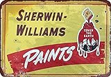 Tin Sign Funny Retro Wall Décor for Home Sherwin Williams Paints Yellow Rustic Vintage Aluminum Metal 8x12 Inches (yha073) Sign