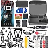 GoPro HERO10 Black - Waterproof 5.3K HD Action Camera with 23MP Photos, Live Streaming + 128GB Memory Card Bundle (59 Items)