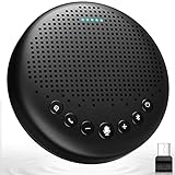 EMEET Conference Speaker and Microphone Luna 360° Voice Pickup w/Noise Reduction/Mute/Indicator USB Bluetooth Speakerphone w/Dongle for 8 People Daisy Chain for 16 Compatible with Leading Software