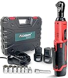 AOBEN Cordless Electric Ratchet Wrench Set, 3/8' 12V Power Ratchet Tool Kit With 2 Packs 2000mAh Lithium-Ion Battery And Charger