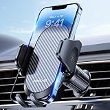 Miracase Phone Holders for Your Car with Newest Metal Hook Clip, Air Vent Cell Phone Car Mount, Universal Automobile Cradle Fit for iPhone Android and All Smartphones, Dark Black