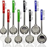 Portion Control Serving Spoons, Serving Utensils, Set of 8, Measuring Serving Utensils for Restaurants, Weight Loss, Gastric Sleeve, Bariatric Surgery Must Haves, 4 Solid & 4 Perforated Scoops