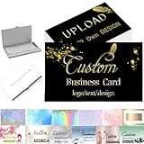 Custom Business Cards Customized with Logo 1000 500 200 100 Personalized Business Cards Customizable with Photo for Small Business Printable Waterproof Double-Sided 3.5' x 2'-Custom 100PCS