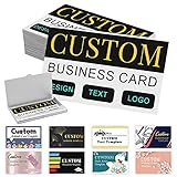 Custom Business Cards Customize Personalized Printable with Logo Picture for Small Business Women Men Waterproof Front and Back 100 200 500 1000