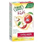 TRUE LEMON KIDS Crisp Apple (10 Packets) - Hydration, No Preservatives, No Artificial Flavors, No Sweeteners - Low Sugar Water Flavoring - Juice Powdered Drink Mix for Kids