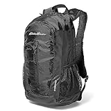 Eddie Bauer Stowaway Packable Backpack-Made from Ripstop Polyester, Onyx, 20L