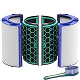 Leemone TP04 True Hepa Filter Replacement Compatible with Dyson TP04 HP04 DP04 TP05 DP05 Air Purifier, 360° Combi Glass HEPA Filter & Activated Carbon Filter (1 Pack)
