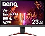 BenQ MOBIUZ EX240N Gaming Monitor 24' FHD 1080p 165Hz 1ms | VA | HDRi | Color Optimizer | Light Tuner | Black eQualizer | Freesync | Eye-Care Tech | Tilt | HDMI | DisplayPort | Built-In Speakers