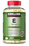 FrenchGlory Kirkland Vitamin E 180mg (400 IU) Per Serving, 1-Pack of 500 Softgels