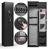KAER 3-5 Gun Safes for Home Rifle and Pistols, Quick Access Safes for Shotguns, cabinets with Adjustable Rack, Pockets and Removable Shelf
