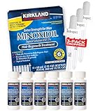 Kirkland Minoxidil for Men Hair Regrowth Treatment 5% Extra Strength, 2 fl oz (6-Month Supply with 3 Droppers)