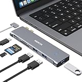 USB C Adapter for MacBook Pro/Air M1 M2 2021 2020 2019 2018,MOKiN USB C Hub MacBook Pro Accessories with 3 USB 3.0 Ports,USB C to SD/TF Card Reader and 100W Thunderbolt 3 PD Port
