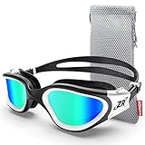 ZIONOR Swim Goggles, Upgraded G1 Polarized Swimming Goggles UV Protection Anti-fog Adjustable Strap for Men Women Adult Indoor or Outdoor (Polarized Mirror Gold Lens)
