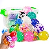 JOYIN Mini Stress Ball Toys, Random 9 Pack Fidget Toys for Adults, Squishy Stress Relief Ball, Relieve Work Anxiety, Exercise Hand Flexibility, Valentines Day Party Favors