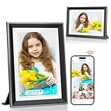 WiFi Digital Picture Frame 10 Inch Smart Digital Photo Frame Electronic with IPS Touch Screen, 16GB Storage, Auto-Rotate, Slideshow, Easy Setup to Share Photos or Videos via Free App from Anywhere