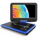 ieGeek 11.5' Portable DVD Player with SD Card/USB Port, 5 Hour Rechargeable Battery, 9.5' Eye-Protective Screen, Support AV-in/Out, Region Free, Blue
