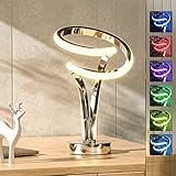 airnasa Modern Spiral RGB Table Lamp, Touch Dimmable LED Nightstand Lamp, 10 Light Modes Bedroom lamp, Unique Lamps for Home Decor Living Room Bedroom Office, Cool Lamps for Ideal Wish List