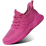 Womens Ladies Walking Running Shoes Slip On Lightweight Casual Tennis Sneakers Girls Kids Zapatos de Mujer Rose