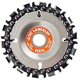 King Arthur's Tools Patented Lancelot 14 Tooth Circular Saw Blade Carving Disc for Woodworking, Removal, Cutting, and Shaping - 5/8” Bore, Fits most Standard 4 1/2', 115-125mm Angle Grinders #45814