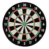 Franklin Sports Bristle Dart Board - Professional Steel Wire Dartboard - Regulation Sized 18' Inch Steel Tip Darts Board - Self Healing Sisal Dartboard for Adults