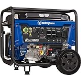 Westinghouse Outdoor Power Equipment 12500 Peak Watt Home Backup Portable Generator, Remote Electric Start with Auto Choke, Transfer Switch Ready 30A & 50A Outlets, Gas Powered
