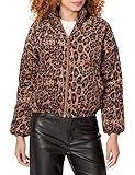 RTR NOW Rent the Runway Pre-Loved Leopard Corduroy Puffer Jacket, Brown, Large