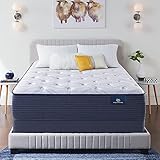 Serta - 14' Clarks Hill Elite Plush Queen Mattress, Comfortable, Cooling, Supportive, CertiPur-US Certified, White/Blue