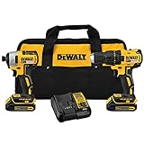 DEWALT 20V MAX Cordless Drill, Impact Driver, 2-Tool Power Tool Combo Kit, Brushless Power Tool Set with 2 Batteries and Charger Included (DCK277D2)