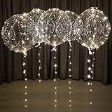 Lightsfever warm white led balloons with batteries, wedding balloons, party balloons clear balloons transparent balloons for helium or air